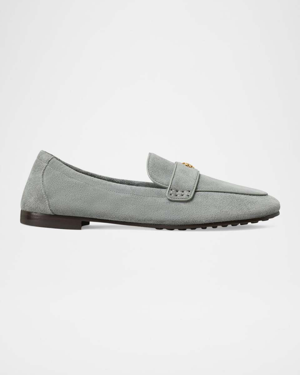Logo Suede Ballet Loafers